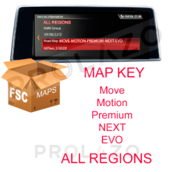 BMW / MINI Road Map KEY FSC, MOVE MOTION PREMIUM NEXT EVO ALL REGIONS