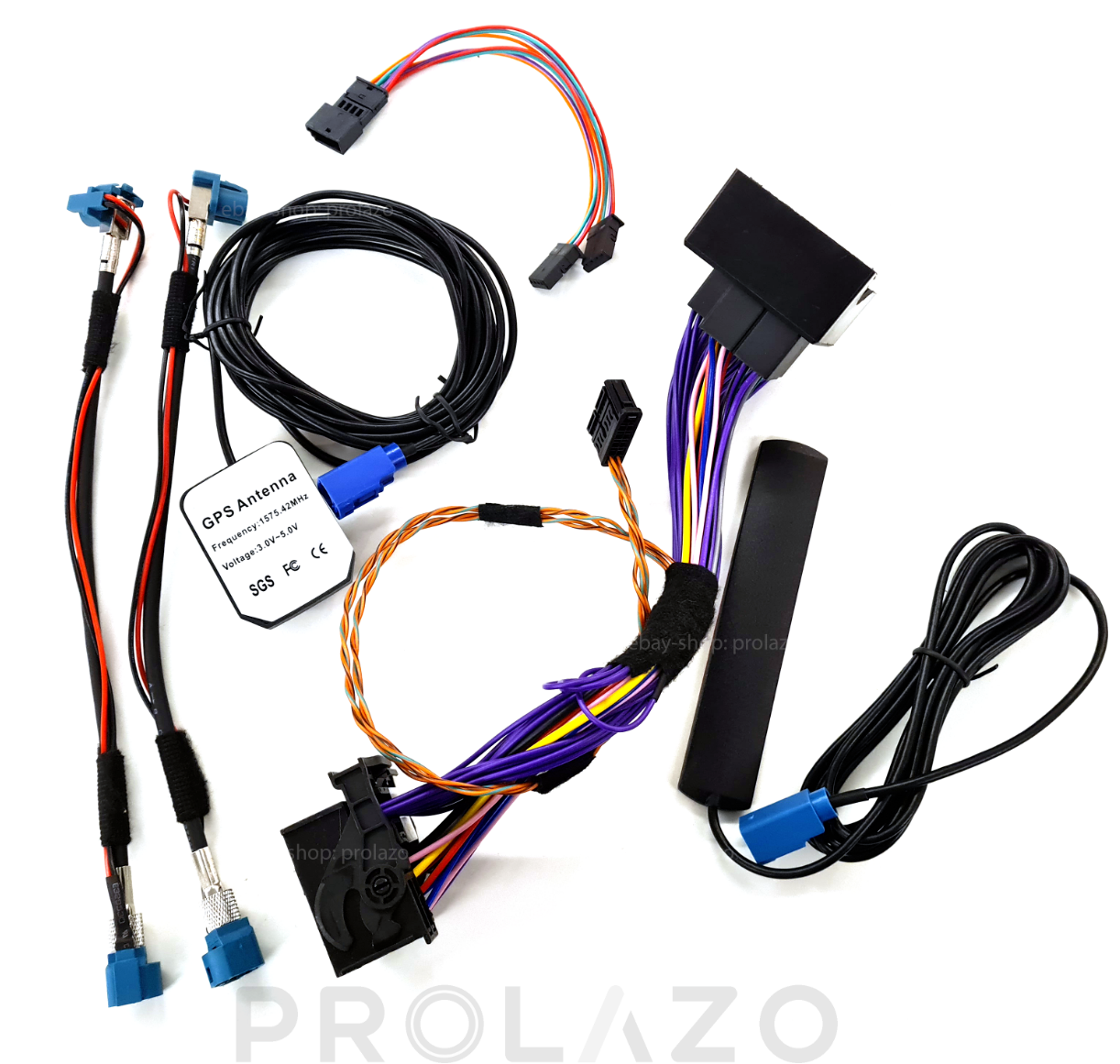 Cable and antenna set for BMW HU-ENTRY to EVO retrofit upgrade - prolazo